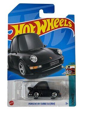 Porsche 911 Turbo 964 Tooned Hot Wheels Black 2021 1:64 Diecast Sealed